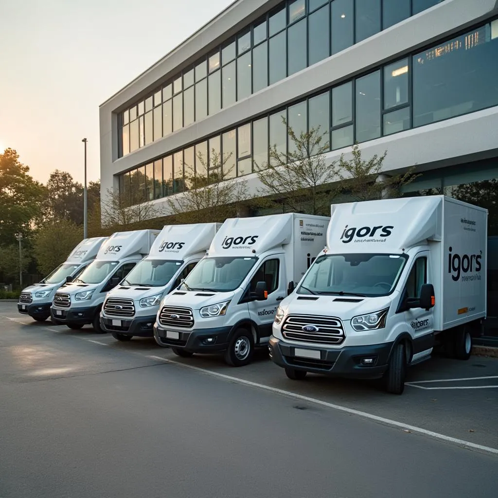 Flota de vehículos de transporte de IGORS INTERNATIONAL